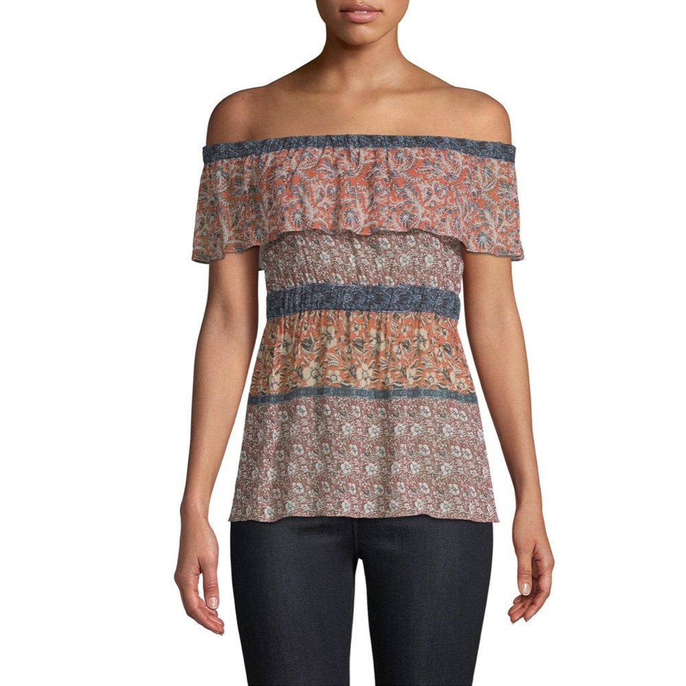 Bailey 44 Boho Sri Lanka Babydoll Top Size M - Picture 4 of 6